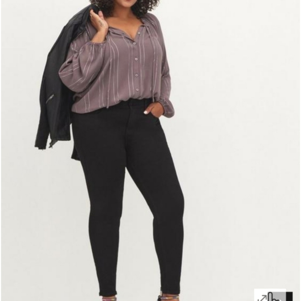 Torrid Crinkle Gauze With Lurex Peasant Blouse 5X